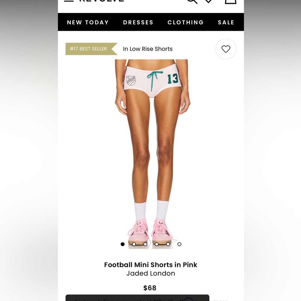 Jaded London football mini shorts